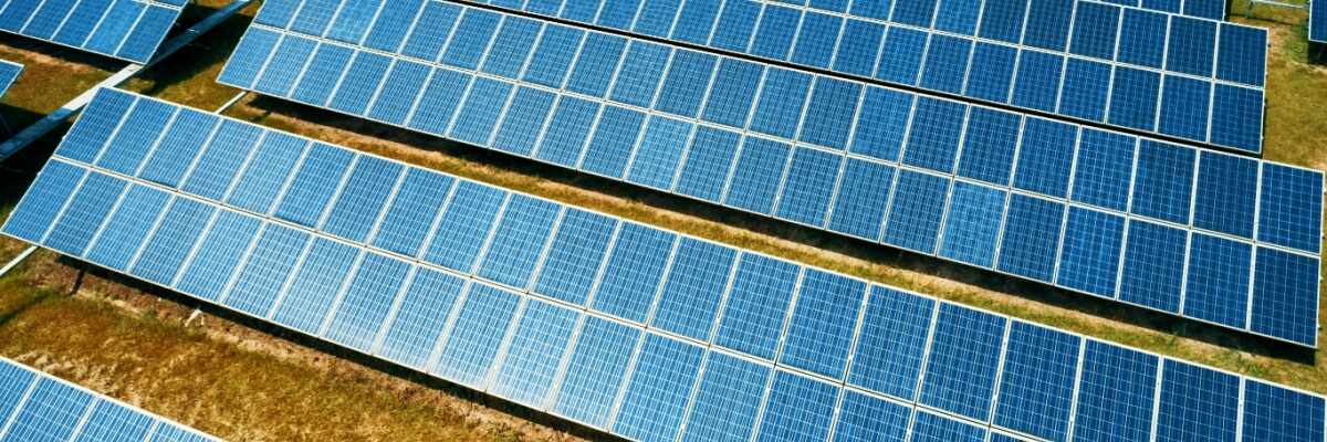 ferme solaire sur un terrain délaissé